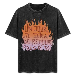 Disco Elysium Un jour je serai... inscription T-Shirt customizeds korean fashion plain essential t shirt clothing for men