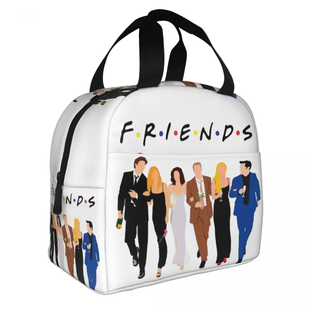 Friends Reunion Insulated Lunch Bags Thermal Bag Reusable Monica Ross Rachel Joey Phoebe Large Tote Lunch Box Girl Boy Outdoor