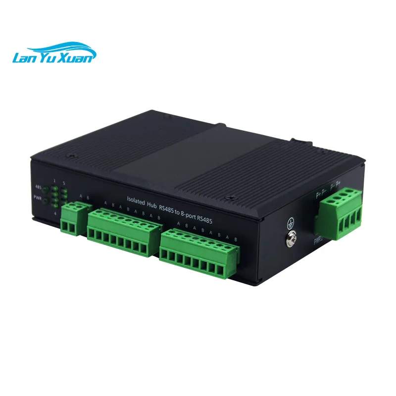 Industrial 1 In 4 Out RS-485 HUB Distributor Splitter High Speed Isolation Relay Extension Din Rail RS485 HUB