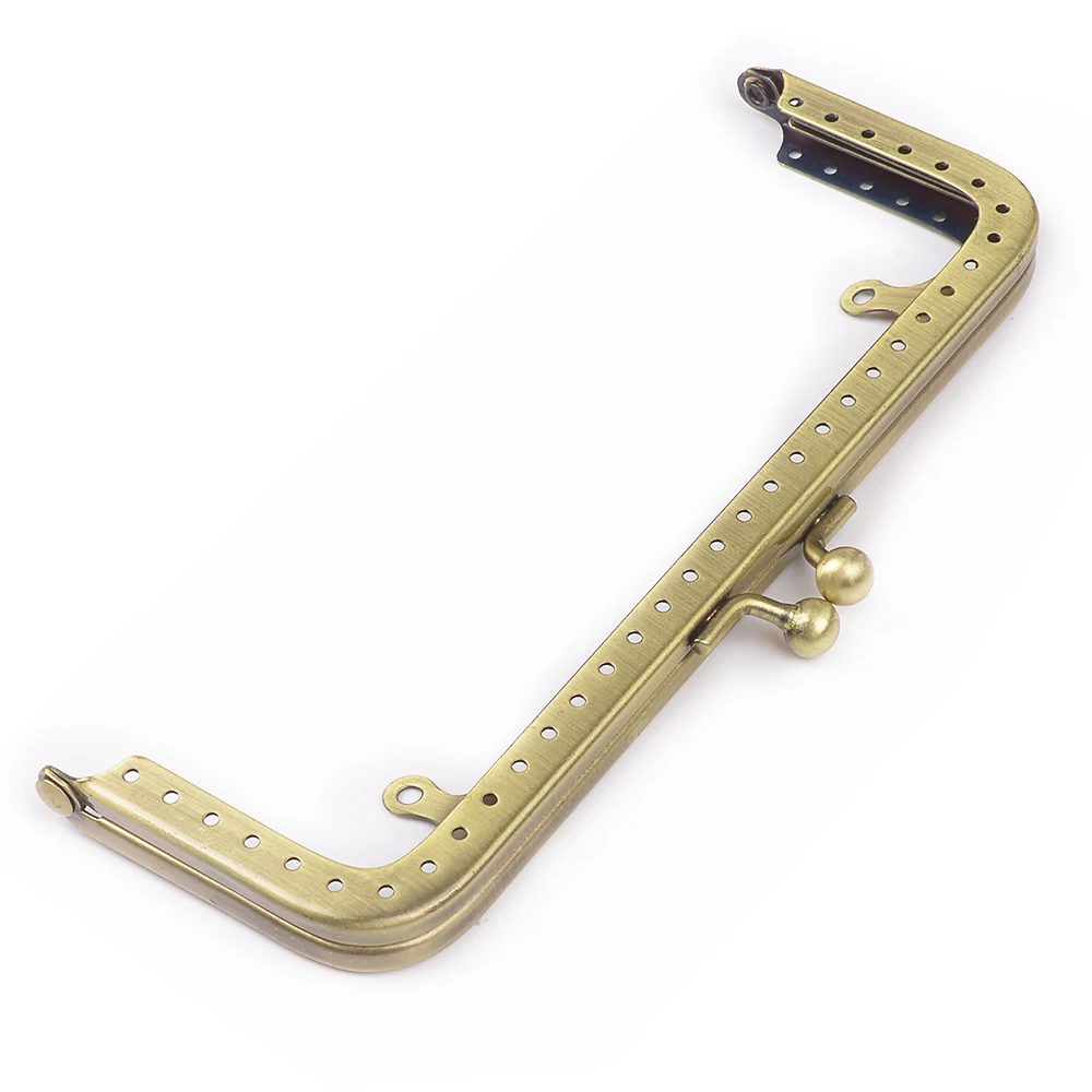 8.5-18cm Metal Purse Frame Square Handle for Clutch Bag Handbag Accessories Making Kiss Clasp Lock Antique Bronze HardwareDIY