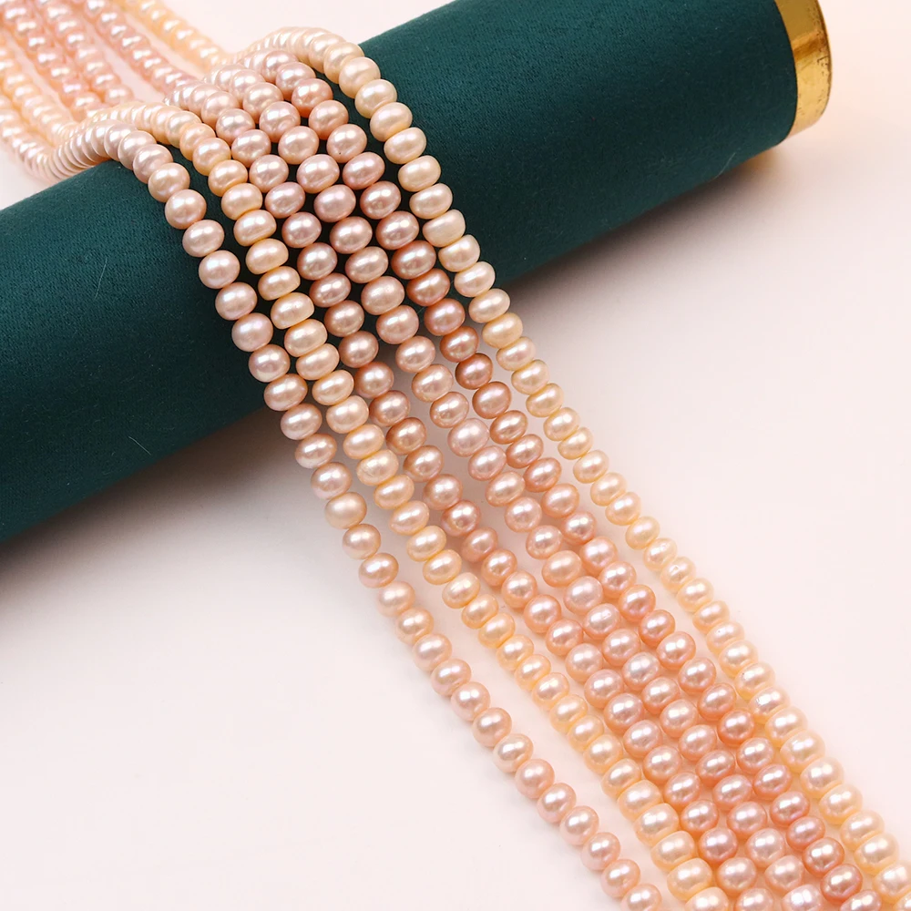 High-quality Natural Pearl Beads 100% Freshwater Pearl Flat Beads for Jewelry Making DIY Bracelet Necklace Earrings Accessories