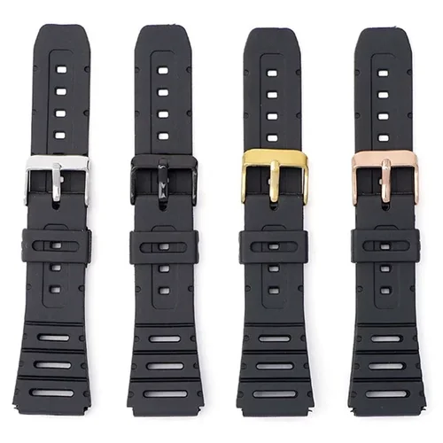Imagen 2 del producto Pulsera deportiva de goma para Casio W-720 W-722 W-741 WL-100 CA-53 CA-61 pulsera de silicona correa de reloj hombres mujeres cinturón de alta calidad