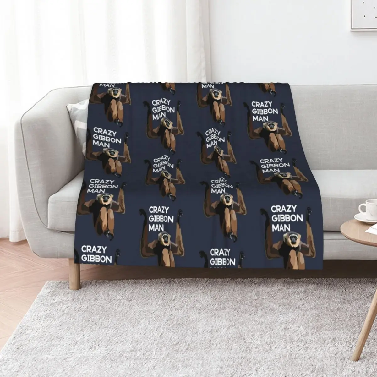 Crazy Gibbon Man Throw Blanket Luxury Thicken Stuffeds Flannels Cute Thermal for babies Blankets