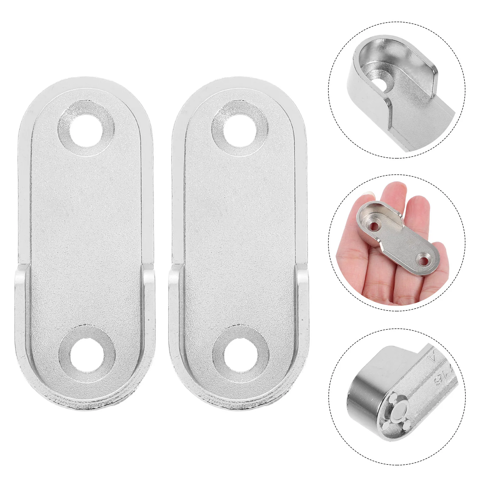 

8Pcs Stainless Steel Closet Rod Brackets 15mm Heavy Duty Socket Flange Support Wardrobe Rod Holder Screw Socket Bracket