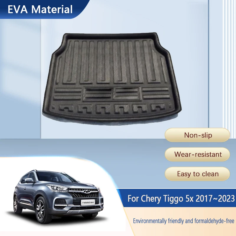 

Car Rear Trunk Mats For Chery Tiggo 5x 3 4 Pro EMC Wave 3 2017~2023 Car Trunk Storage Pad Cargo Carpets MVM X55 Auto Accessories