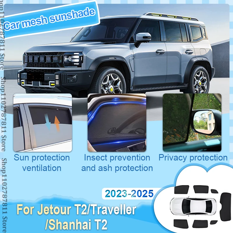 

Для Jetour T2 аксессуары Traveller 2023 2024 2025 Shanhai T2 ICH-X K3 магнитный автомобильный солнцезащитный козырек для лобового стекла автомобиля занавеска сбоку