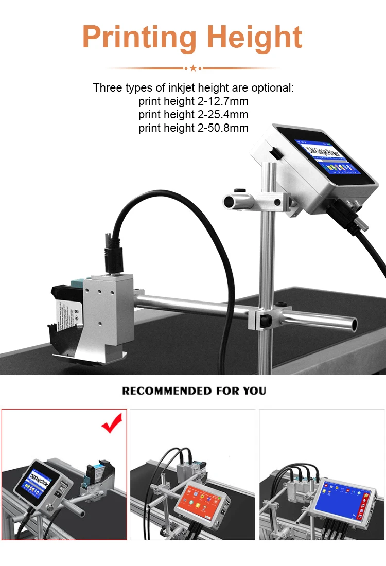 Stampante a getto d'inchiostro online multilingue di alta qualità Marcatura di etichette digitali Codifica del numero di lotto della data
