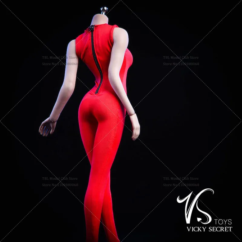 19XG37 19XG38 Effen Kleur 1/6 Sexy Slanke vrouwen Strakke Dieptepunt Ondervacht Lange Mouw/Mouwloze Jumpsuit voor 12 "Action Figure