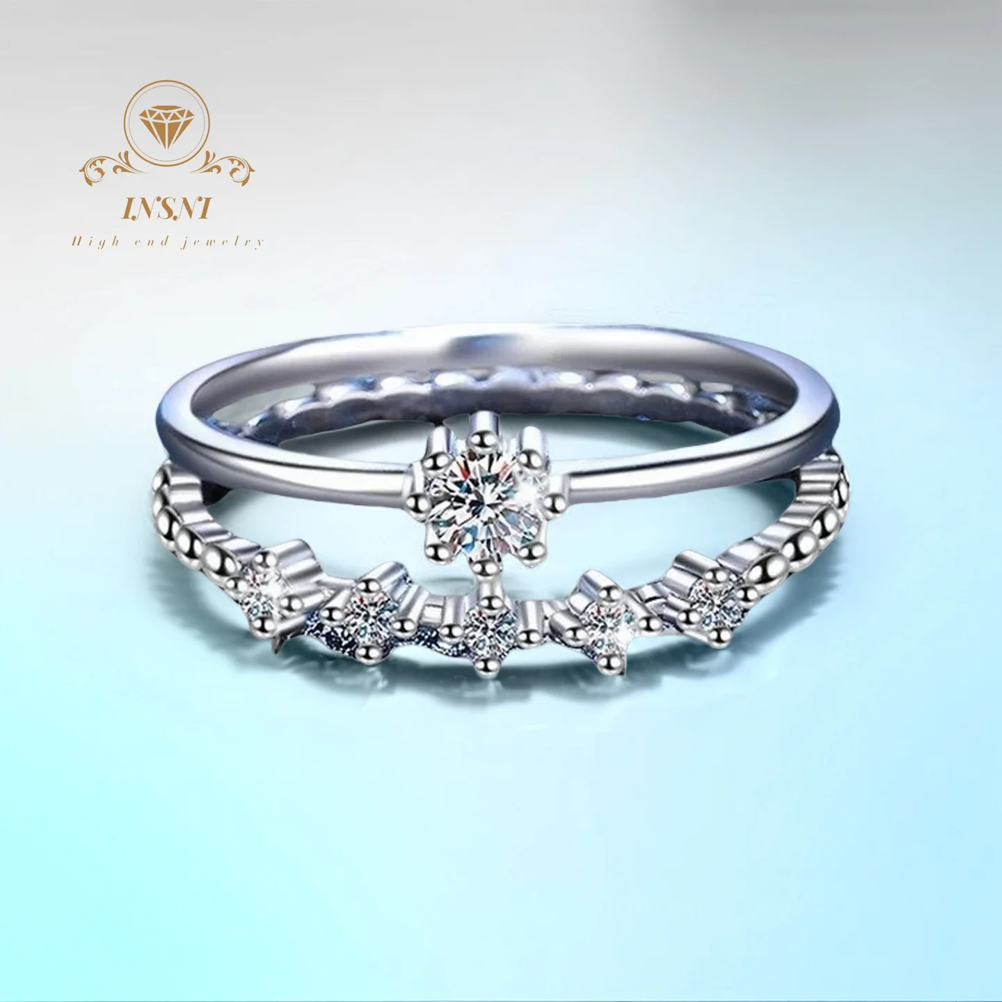 

0,1 карата D цвет мини штабелируемое кольцо с муассанитом S925 серебро женские ювелирные изделия GBA сертифицированная бесплатная подарочная коробка для женщин