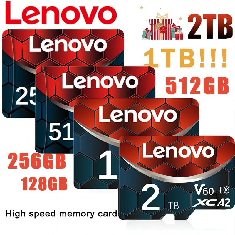 New Original Lenovo Micro SD Card 2TB 1TB 512GB High Speed Memory Card 256GB 128GB Class TF Card for Drone Equipment Audio PC