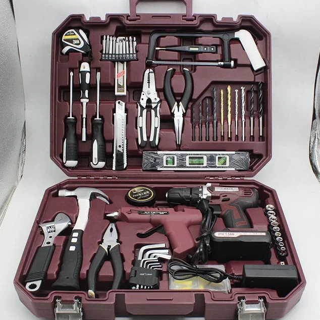 Top Kraft Carbon Steel Home Repairing Tool Box Set, Widely Used, Bicycle Repairing, 148Pcs