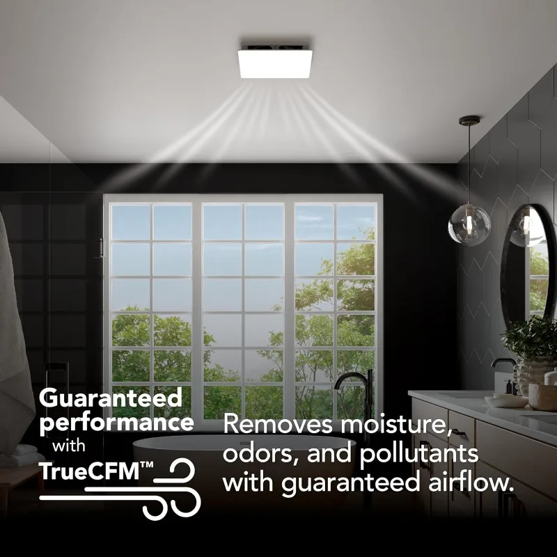 EVOLVE Premium Bathroom Exhaust Fan w/Continuous Run, 110-130-150 Selectable CFM