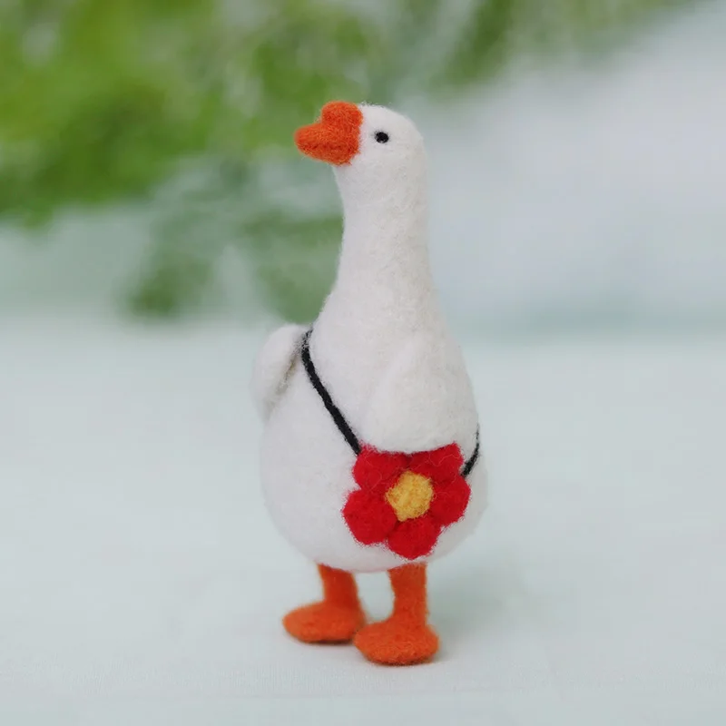 No Finish DIY Kit Goose Duck Animal Wool Felt Craft Poke Handmade Needle Wool Kit Doll For Kids Women Beginner Wholesales