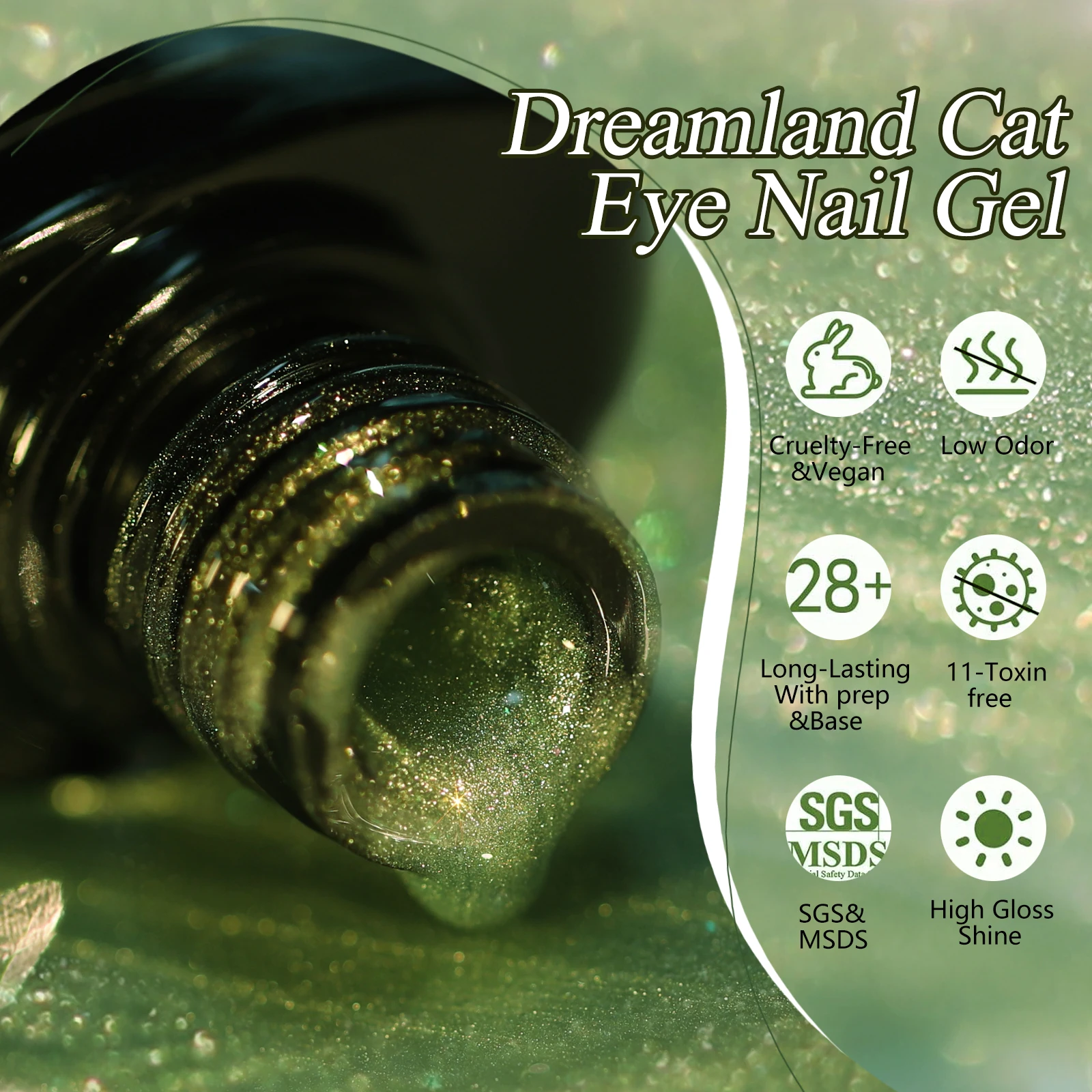 سوبر مشرق غرامة بريق الجليد الخرز الزجاجي الشفاف القط العين هلام نقع الأشعة فوق البنفسجية/LED هلام البولندية الورنيش مناسبة DIY بها بنفسك مسمار الفن #4