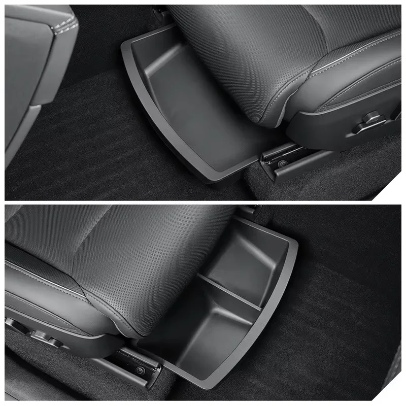 Under Seat Storage Box For Tesla 2026 Model YL 6-Seat TPE Drawer Front Rear Seat Lower Organizer Tray Car Interior Accessories view 6