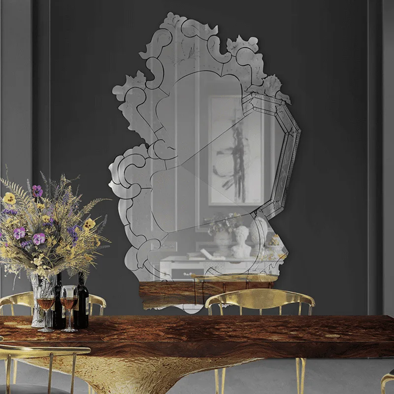 Venetian mirror soft decoration living room meeting room wall decoration mirror