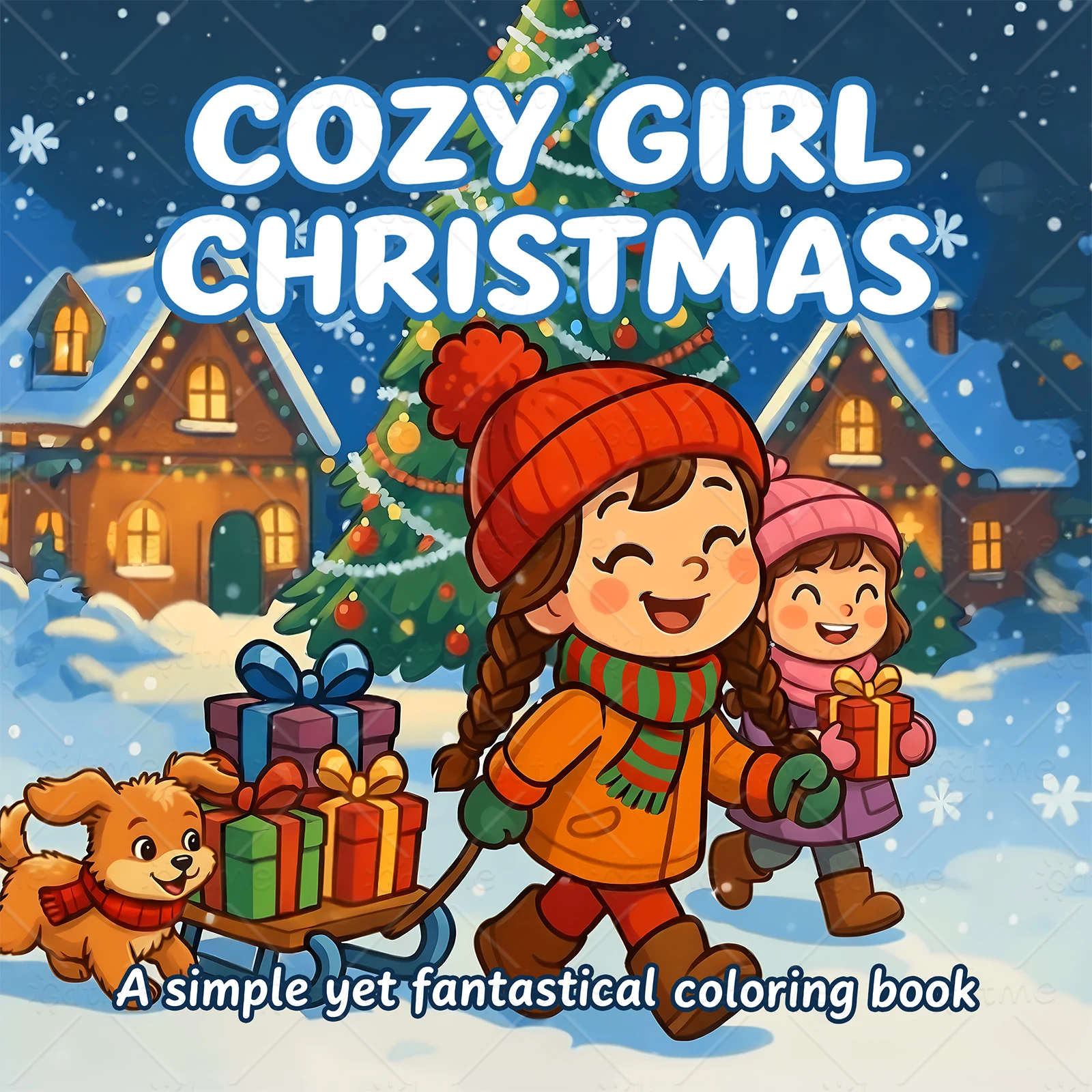 

COZY GIRL CHRISTMAS Coloring Book for Adults Montessori Educational Graffiti Painting Book Drawing Games Toys Christmas Gift