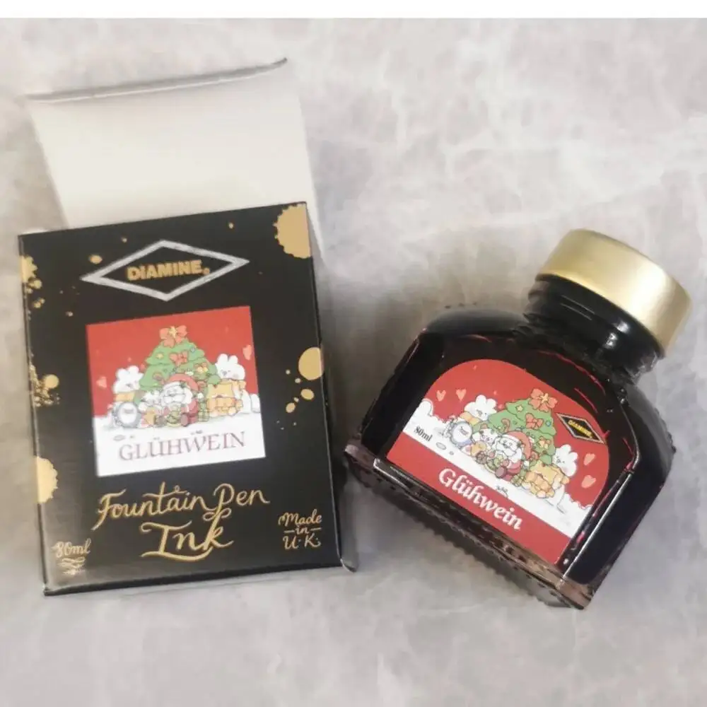 DIAMINE Christmas Red Limited Edition Ink 80ml Pen Ink