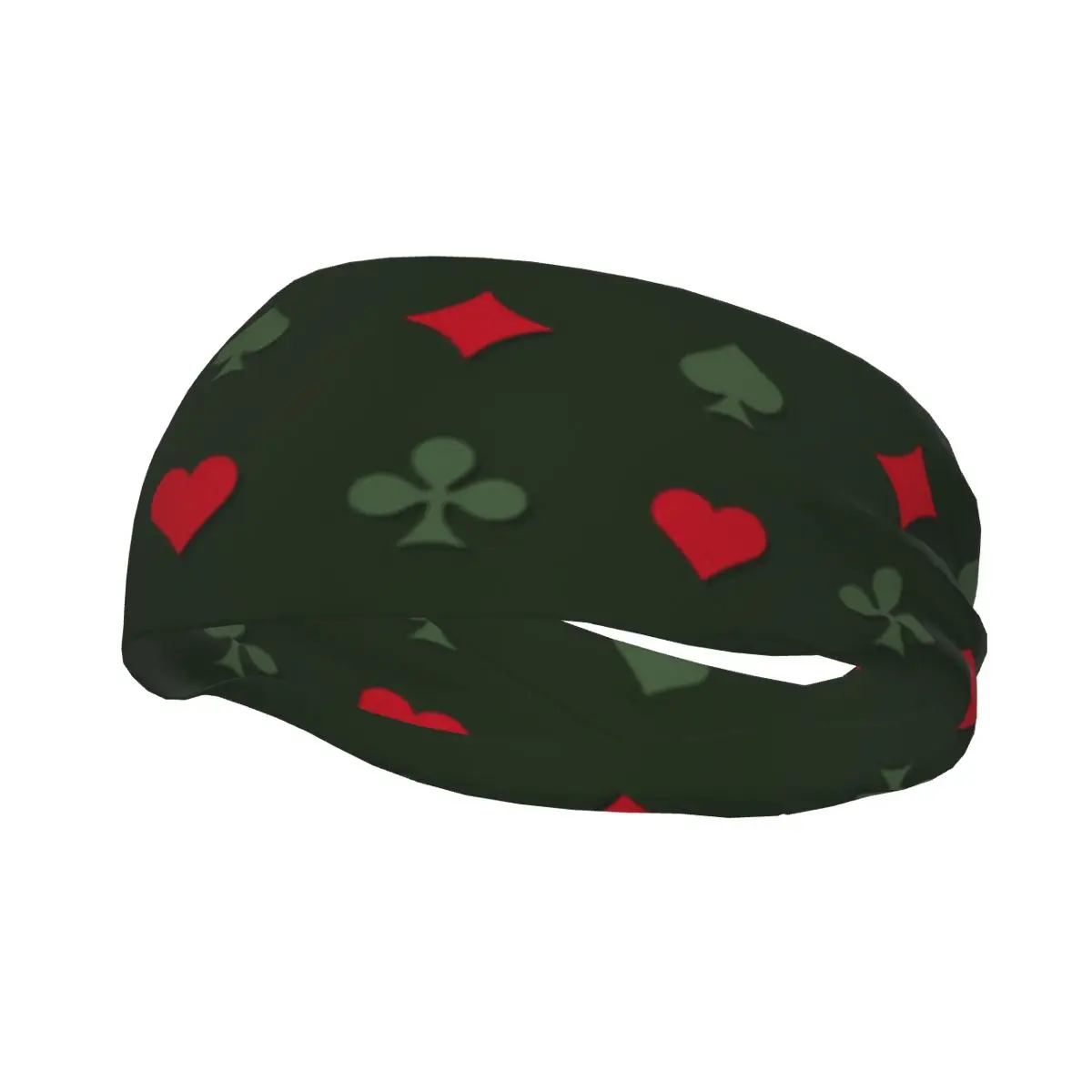 

Headband Poker Card Suits Pattern Headwrap Hairband for Tennis Gym Fitness Headwear Hair Accessories