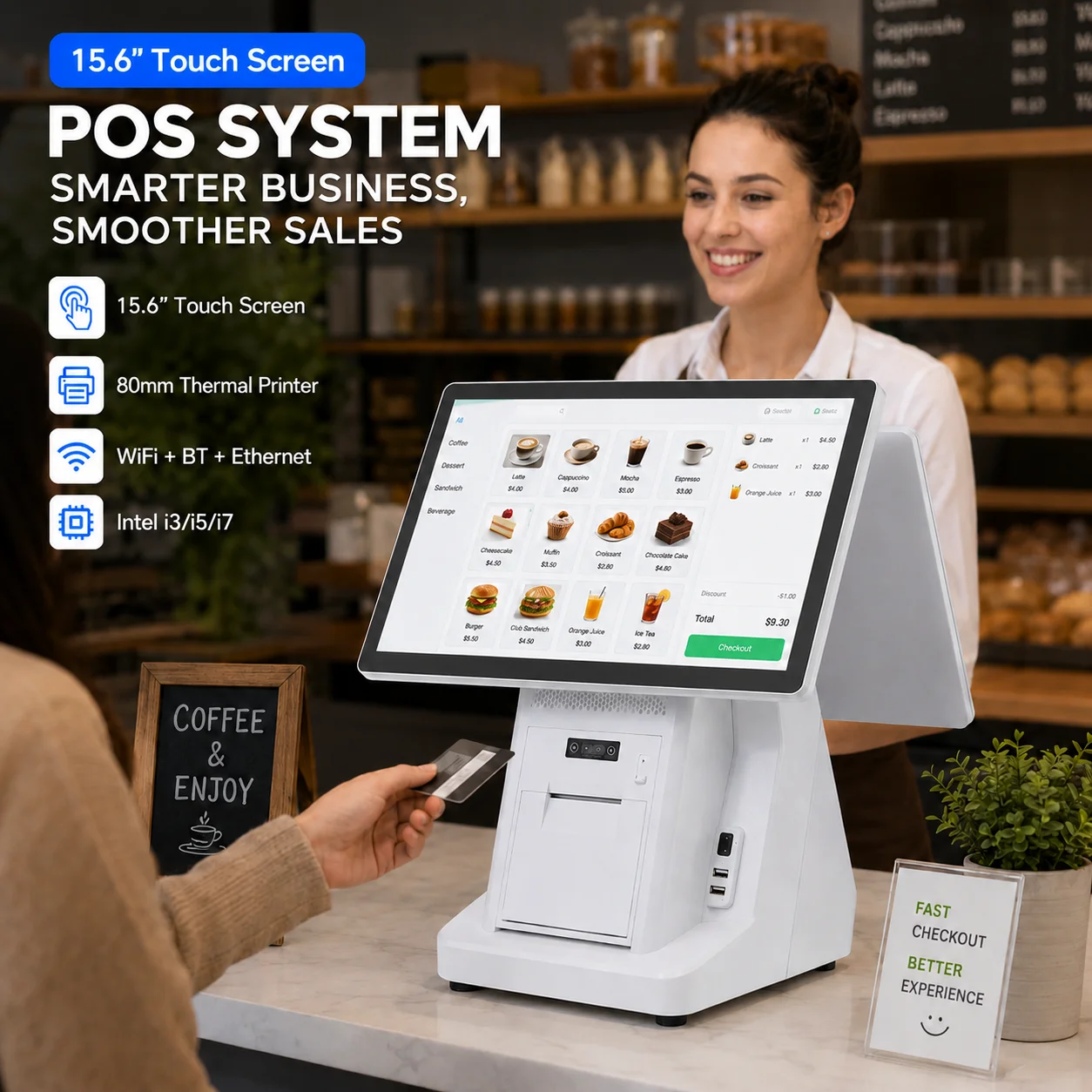 15.6 Inch Windows POS System I - огляд і ціна Pos Terminal Android