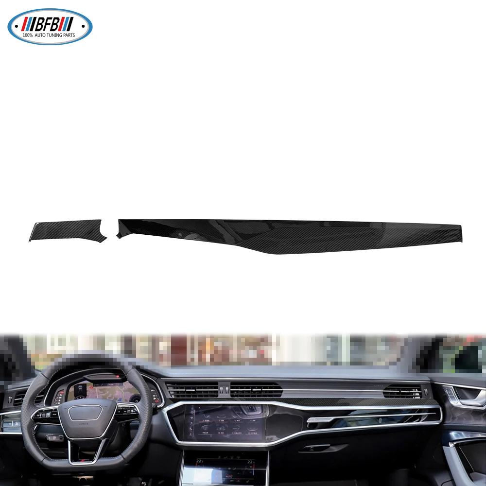 

BFB углеродное волокно для Audi A6 C8 A7 C8 2020up, крышка приборной панели, внутренняя отделка, автомобильные аксессуары, чехол