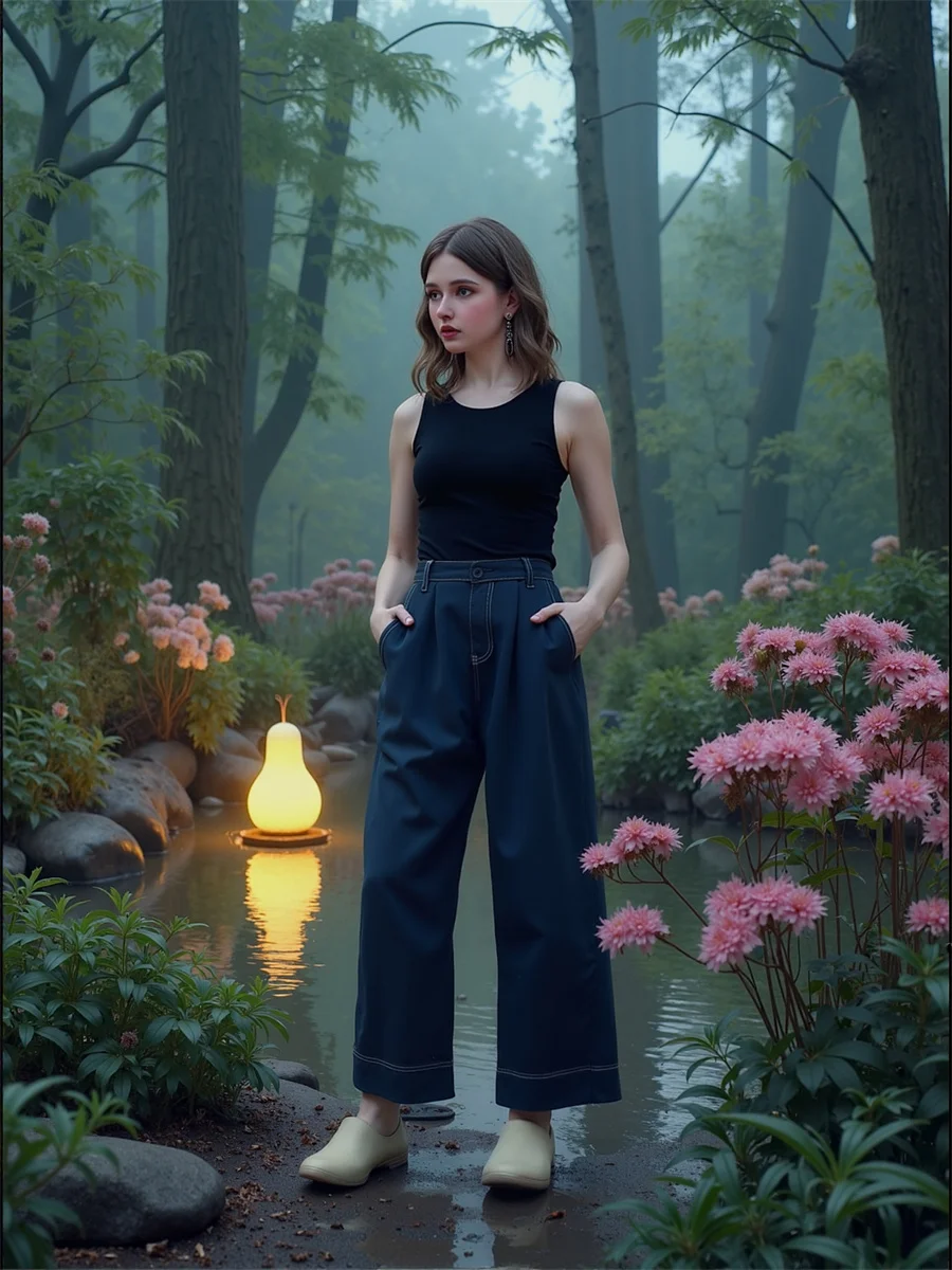 Celana Jeans Wanita Model Baggy Wide Leg, Heavy Wash, Bahan Bernapas, Kasual, Longgar, Fashion, Pinggang Tinggi, Sobek, Vintage, Elegan