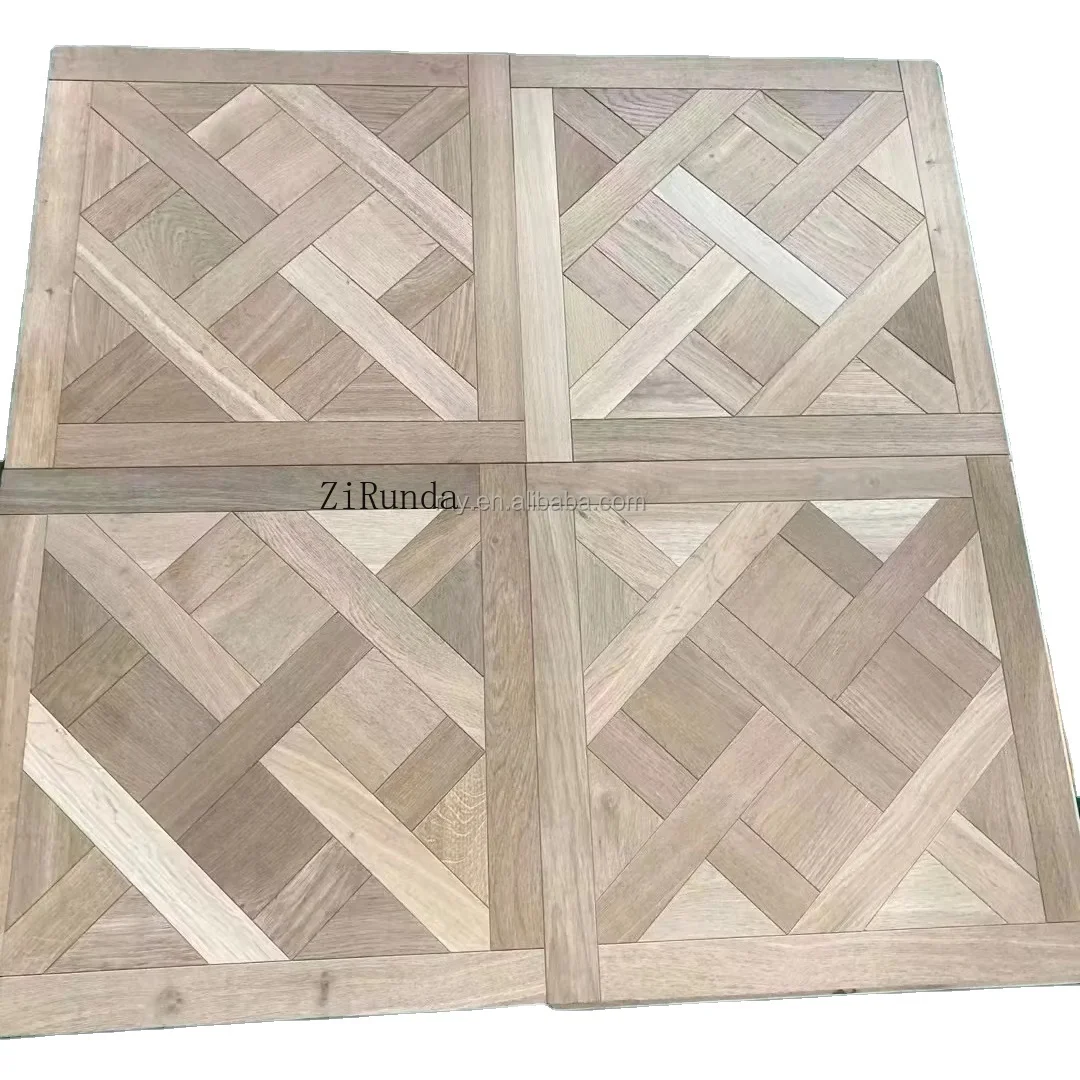 نسخة مخصصة الباركيه الأبيض البلوط الأرضيات الخشبية الصلبة الباركيه الخشبي الداخلي