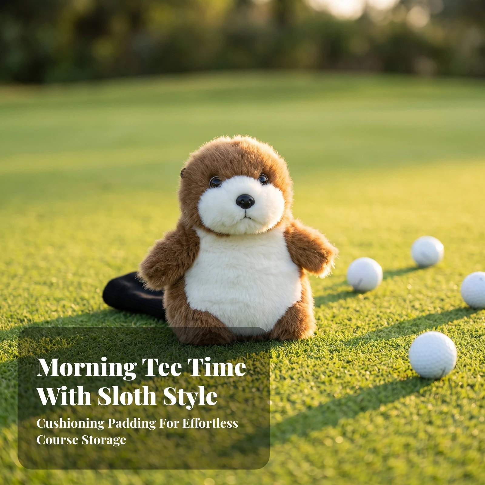 Sloth Golf Club Cover Funny Sloth Golf Headcover Accessory Playful Charming for Golfers view 6