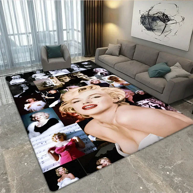 Marilyn Monroe printed carpet living room bedroom carpet balcony bathroom non-slip door mat photography props birthday gift