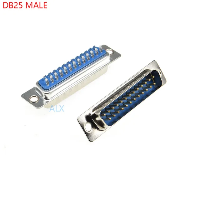 5Pcs DB9 DB15 DB25 DB37 Hole/Pin Female/Male Blue Welded Connector RS232 serial port socket DB D-SUB adapter 9/15/25/37 pin