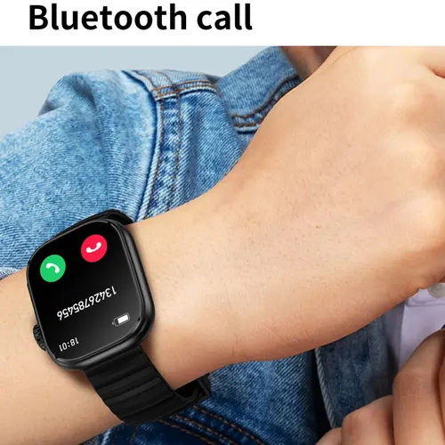 Imagen 2 del producto Reloj inteligente para hombre y mujer, pulsera con linterna LED, más de 100 modos deportivos, rastreador de actividad física, temperatura corporal, pantalla de 2,01""