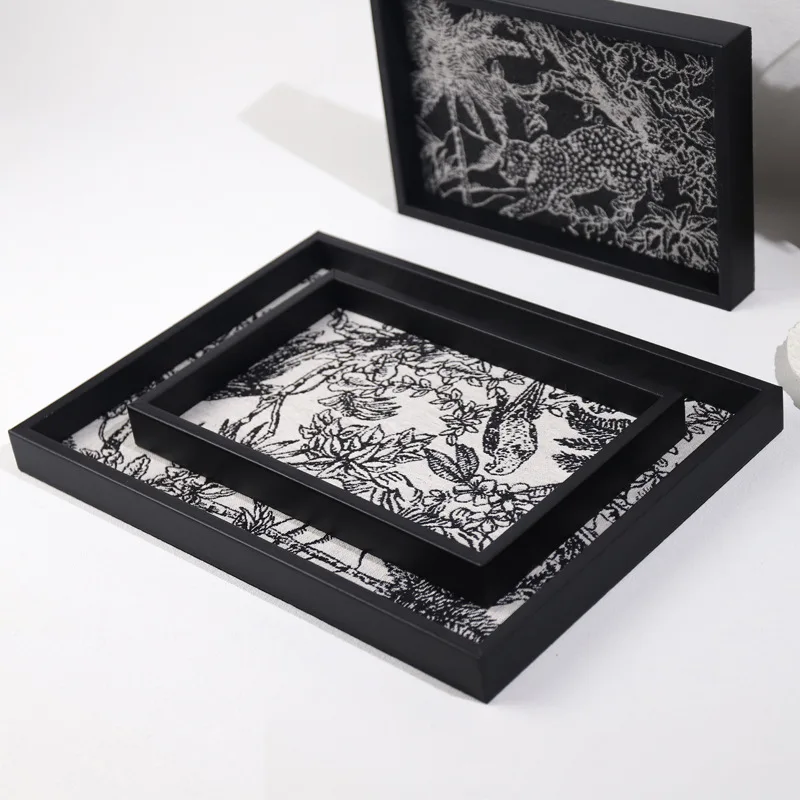 Luxury Decorative Tray Retro Creative Design Home Trays Living Room Coffee Table Storage Tray Bedroom Cloak Room Jewelry Trays