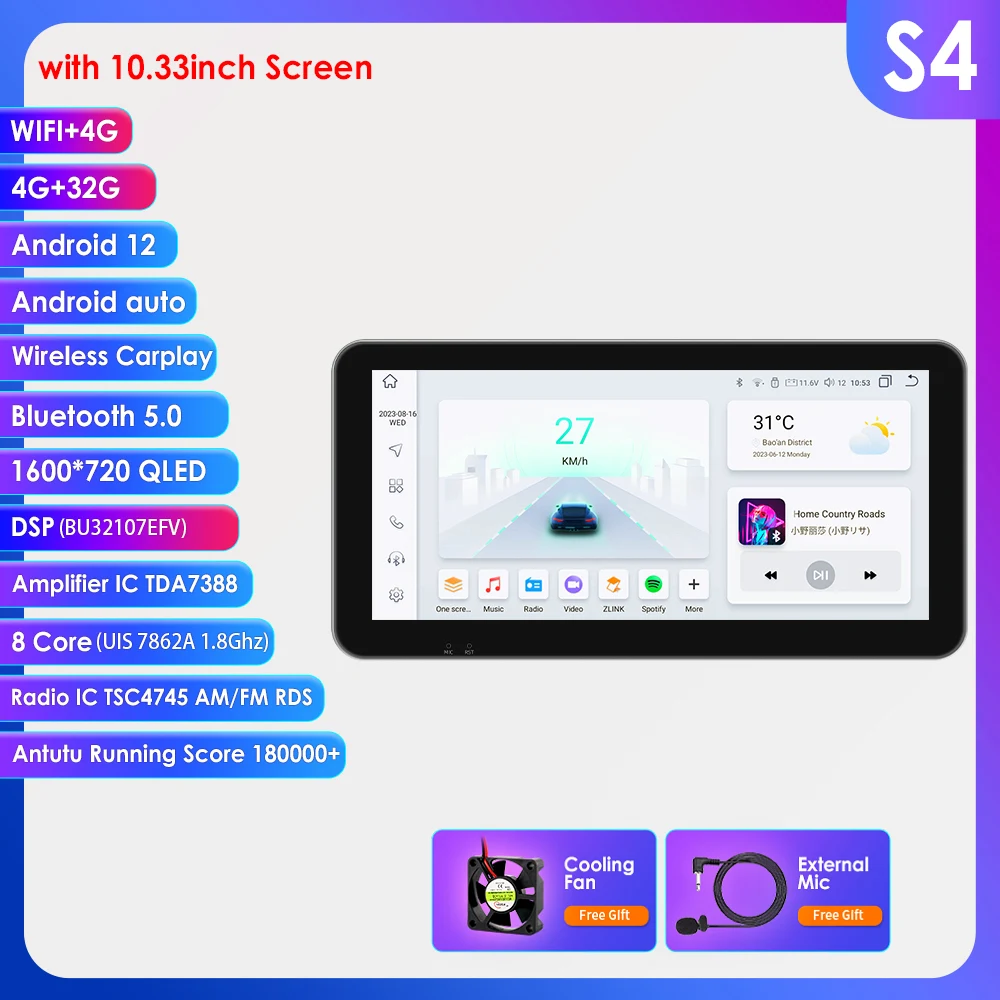 Hizpo Universal Auto Radio 2Din 9 "10" 10,33 "Android Auto Multimedia GPS CarPlay Für Toyota Volkswagen Hyundai Kia Nissan Honda