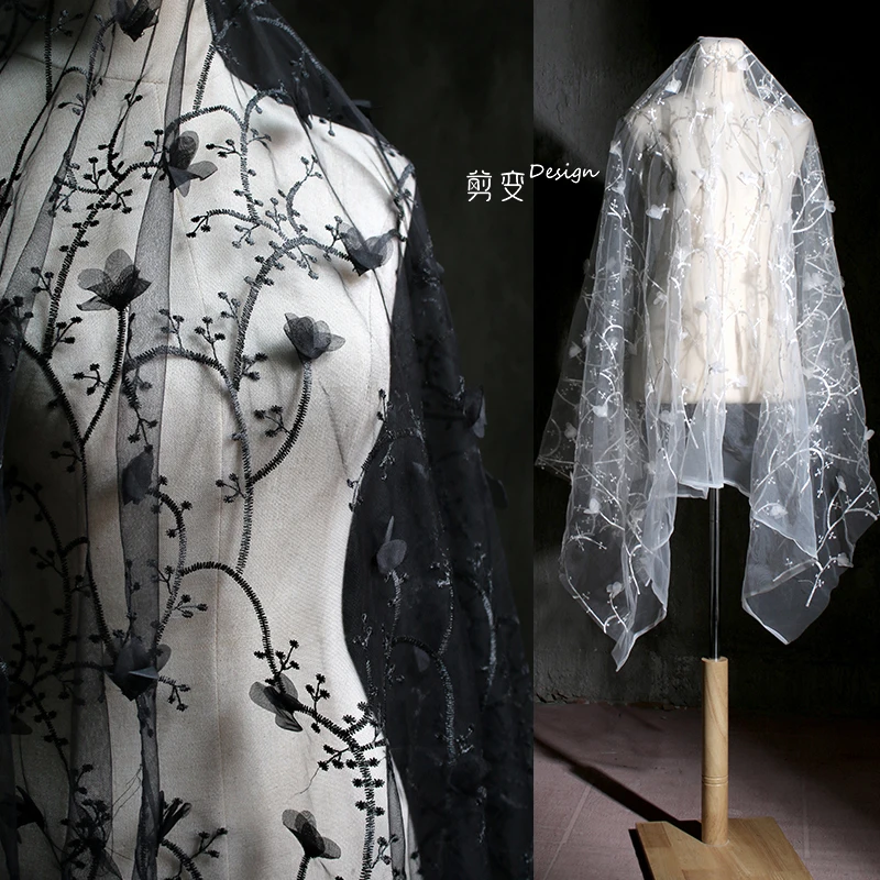 

Butterfly Mesh Fabric Creative Three-dimensional Flower Skirt Top Shawl Dress Outfit Background Designer Fabric