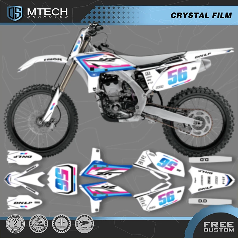 

DSMTECH Motorcycle Graphics Background Decals Stickers Kits for YAMAHA YZF250 2010 2011 2012 2013 009