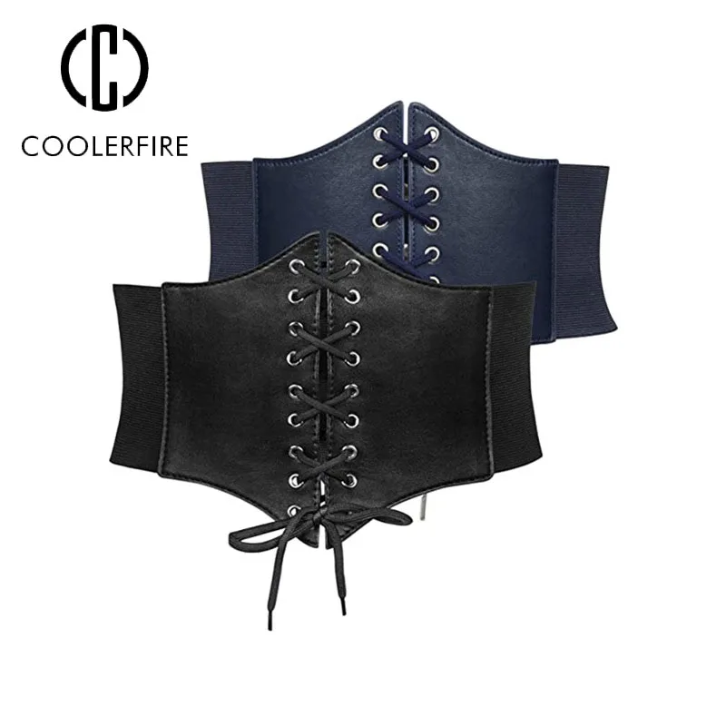 Cintura a corsetto da donna Cintura elastica in vita Cinture larghe Moda casual Abito di marca di lusso Con lacci Vita stretta sul petto allentata AL101