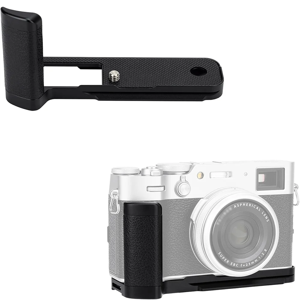 JJC Metal Hand Grip L Bracket Only for Fujifilm X100VI with Arca Swiss Type Quick Release Plate Battery Compartment Opening