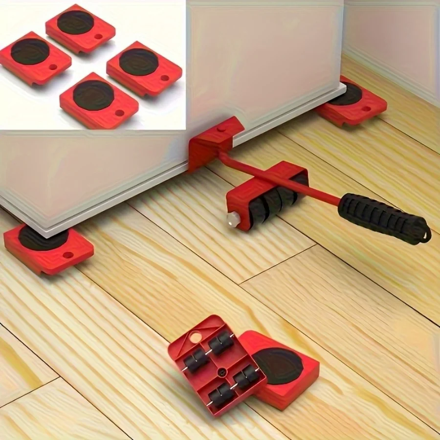 Heavy-Duty 4-in-1 Furniture Moving Kit  360° Swivel Rollers Not include Lifting Rod, No-Scratch Glide Tool for Sofa Bed Refriger