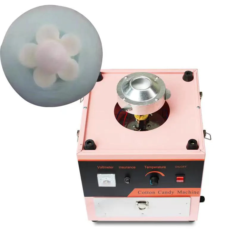 Electric Cotton Candy Machine Commercial Sugar Candy Floss Maker Temperature Controls for Party Festival Carnival Home DIY