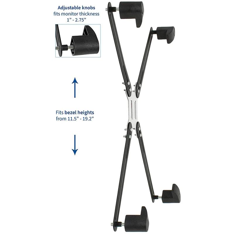 Kit di montaggio VESA adattatore SMIEA per schermo monitor LCD LED da 19 a 27 pollici, staffa di montaggio da 75 mm e 100 mm, Stand-VAD1