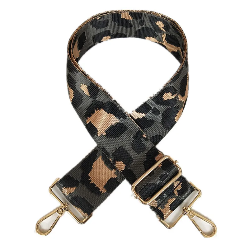 Bag Accessories Women's Bag Wide Shoulder Strap Nylon Leopard Print Single Shoulder Oblique Span Burden Reduction Backpack Strap