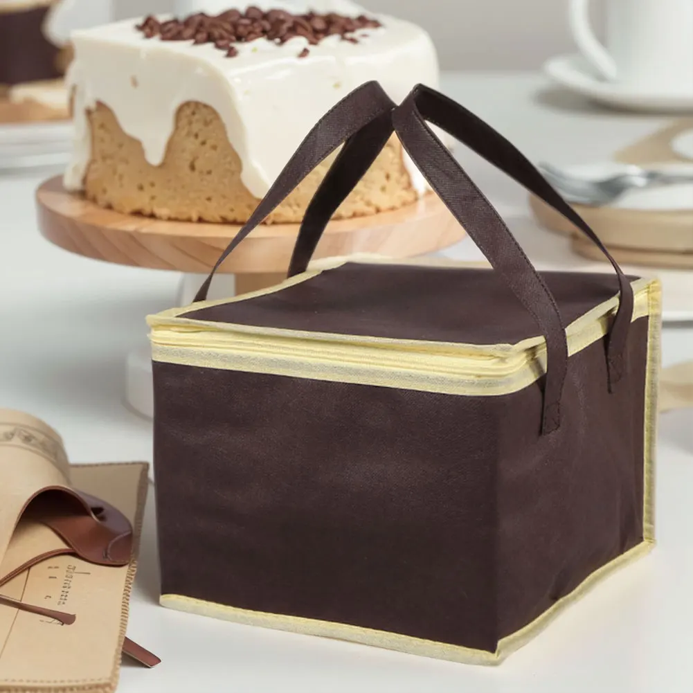 حقيبة معزولة لتوصيل البيتزا والطعام، حامل تخزين حراري معزول قابل لإعادة الاستخدام، حقيبة غداء للنزهات الخارجية للأطعمة الساخنة والباردة