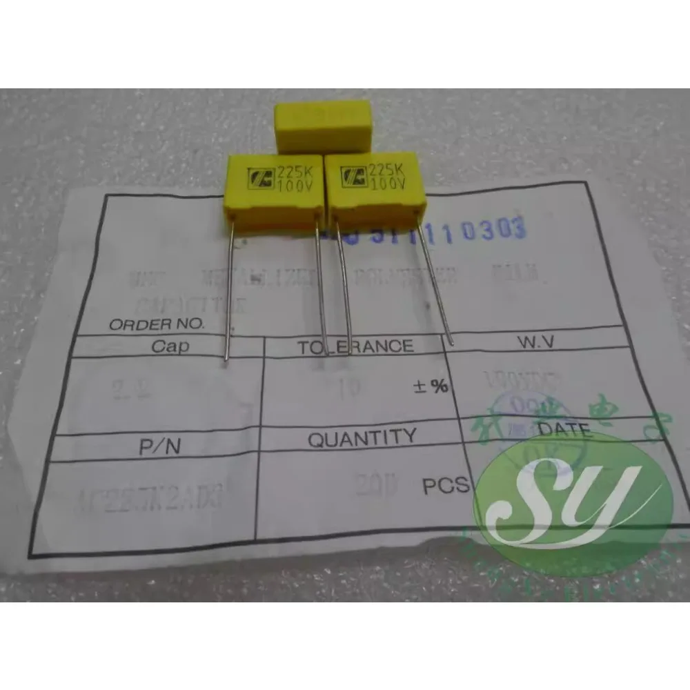 

20PCS 2.2uf/100v 2u2 225 brand-new 15mm film capacitor