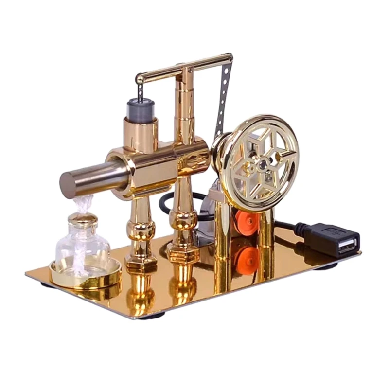 Hot Air Stirling Engine Motor Model Metal Stirling Engine Teaching Aids for Kid 96BA