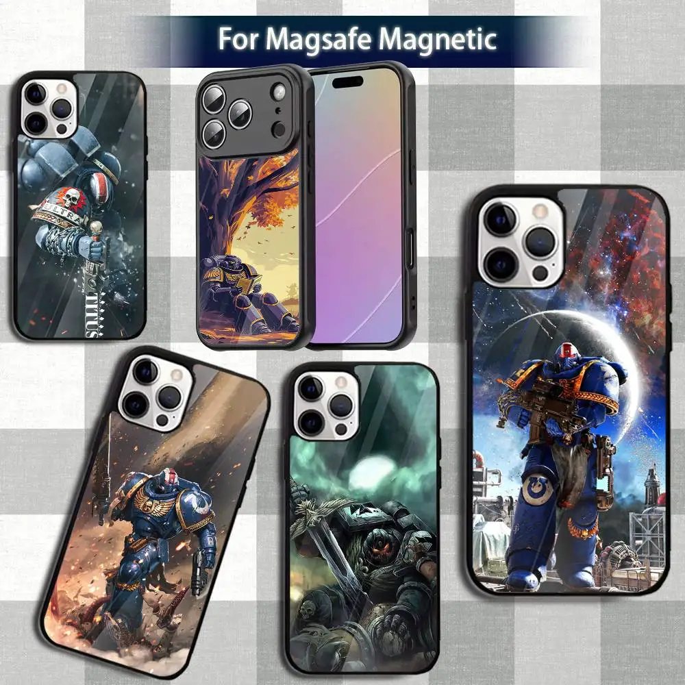 

S-Space m-marines 40k Game Phone Case For iPhone 13,12,15,17,11,16,14,Pro,Max,Plus,Mini,Magsafe,Magnetic Wireless Charging Case
