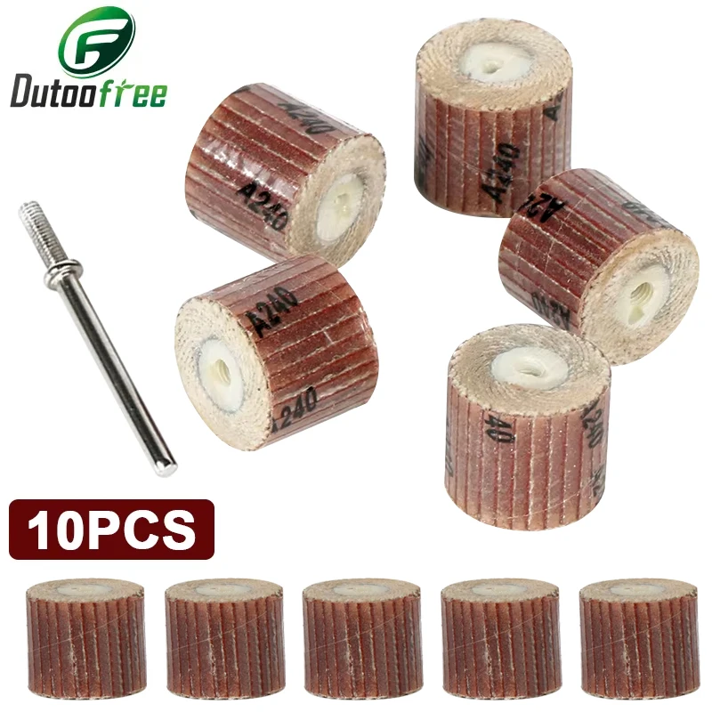 

10PC For Dremel Accessories Sandpaper Sanding Flap Polishing Wheels Sanding Disc Shutter Polishing Wheel For Rotary Tool