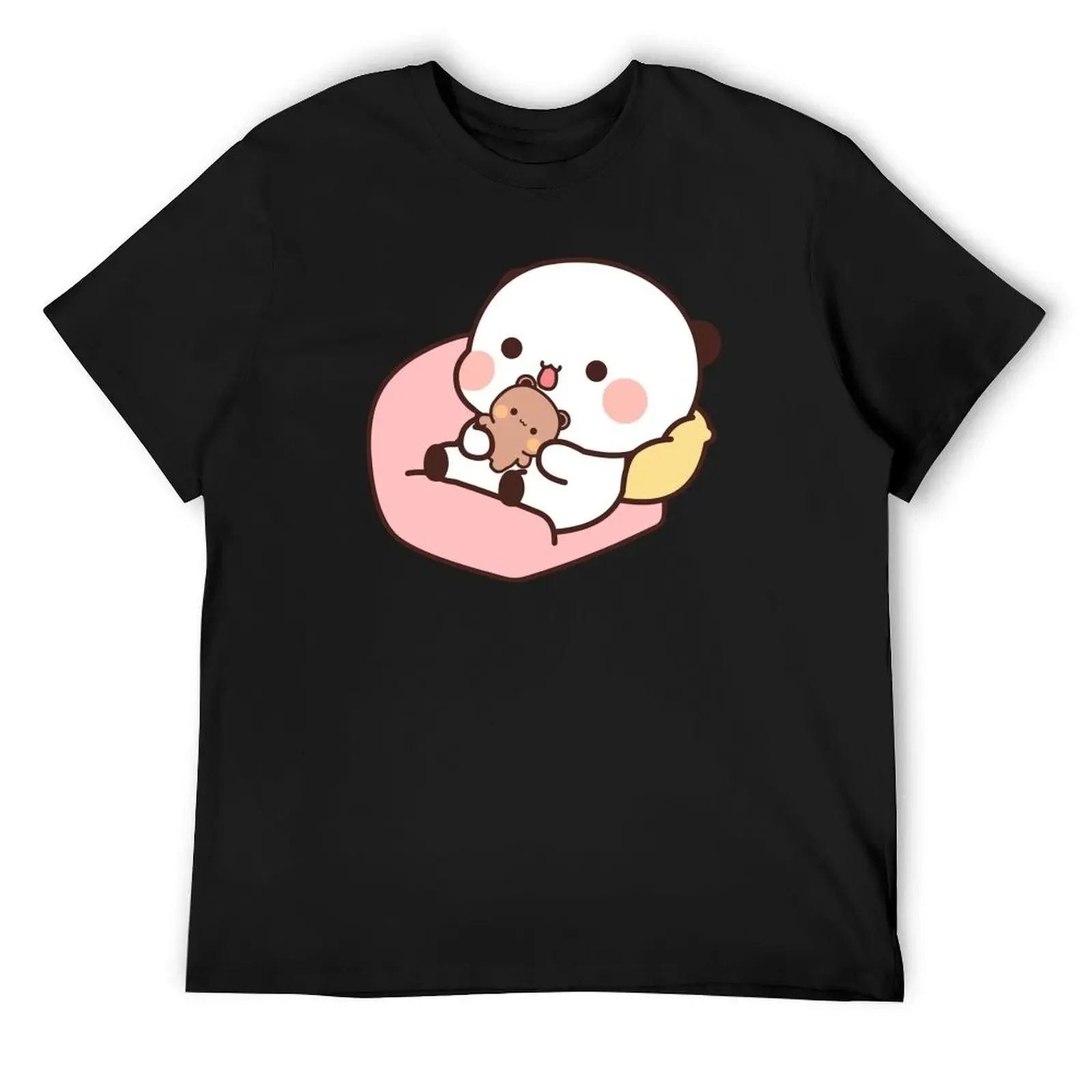 

BuBu Panda playing with mini DuDu Bear toy T-Shirt new edition plus size tops clothes for men