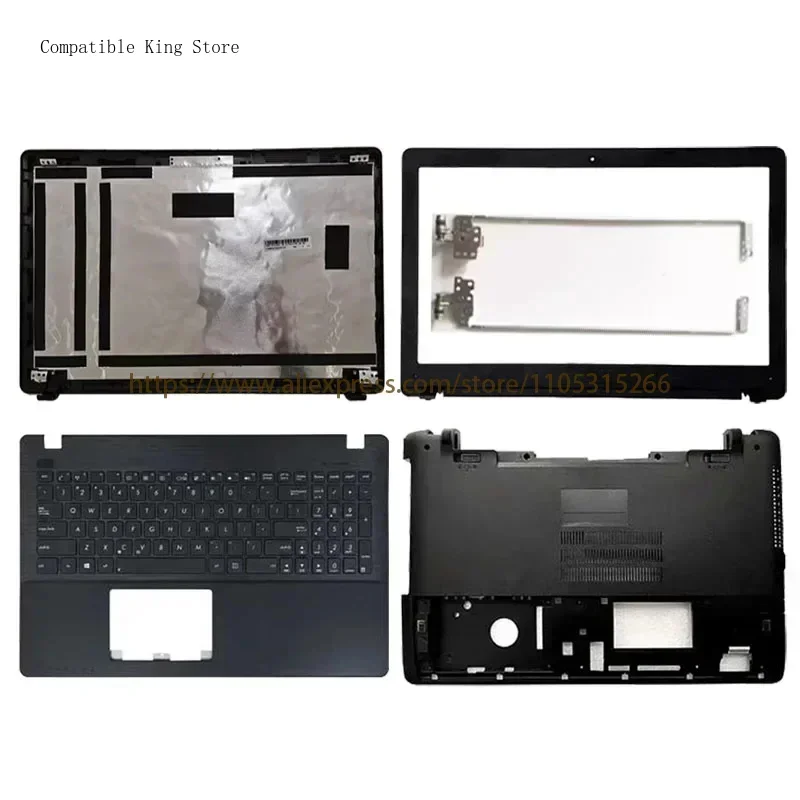New Laptop For ASUS X550 X550C A550 F550 X550V Y581C LCD Back Cover Front Bezel Upper Palmrest Bottom Base Case Keyboard Hinges