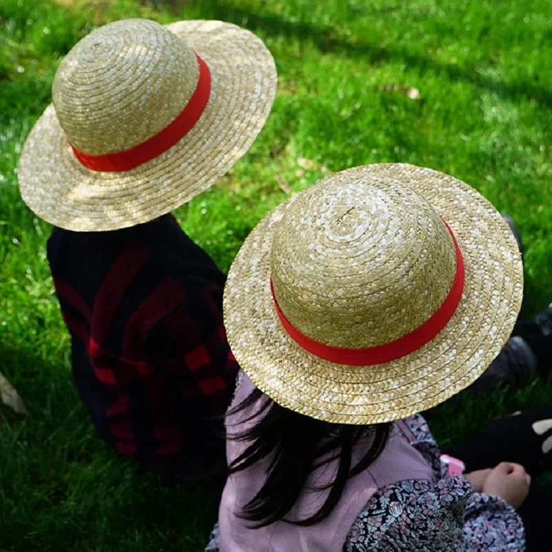 2024 Luffy Straw Hat Anime Cartoon Cosplay Caps Accessories Summer Sun Hat Sunshade Parent-Child Hat Luffy Hat for Women Men - Image 3