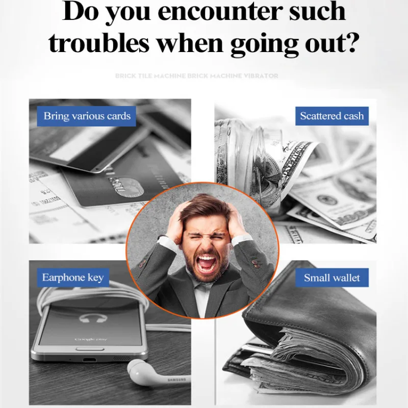 2024 الفاخرة العلامة التجارية الشهيرة محفظة طويلة محفظة الذكور محفظة كبيرة الرجال مفيد مخلب Portomonee Baellery الهاتف حقيبة المال السوار #6